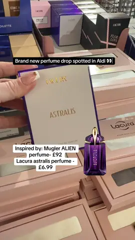 Spotted in Aldi, a few brand new  perfumes inspired by designer perfumes for a lot less 💰  I don’t think they will be hanging around for long! @Aldi UK #aldifinds #bargainshopping #designerperfumes #inspiredby #beautydupefinds 