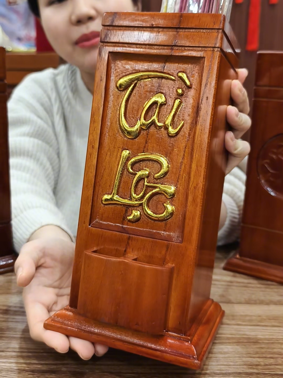 Ống đựng nhang gỗ #ongdungnhangbanggo #ongdungnhang #cotiennhaxinh 