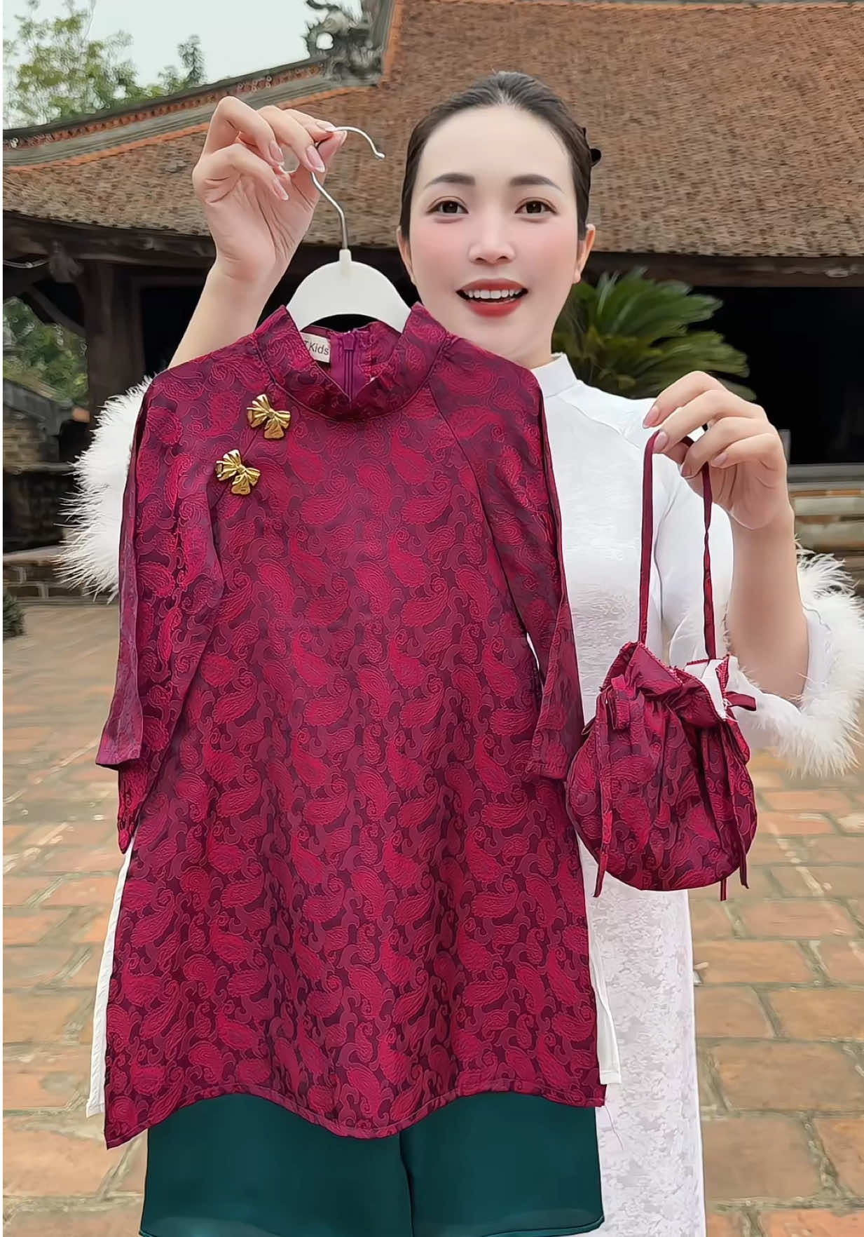 Áo dài tết cho bé gái #meminmax95 #quanaotreem #aodaibegai #aodaitetchobegai 