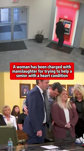 A woman has been charged with manslaughter for trying to help a senior with a heart condition.#crime #court #fyp #news #lawyer #courtroom 
