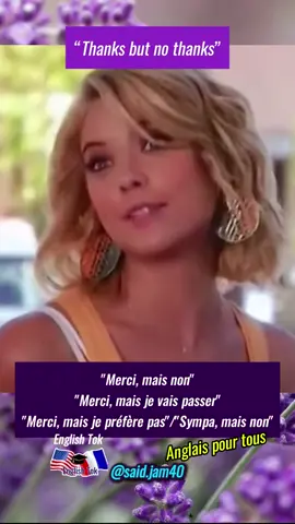 “Thanks but no thanks” 