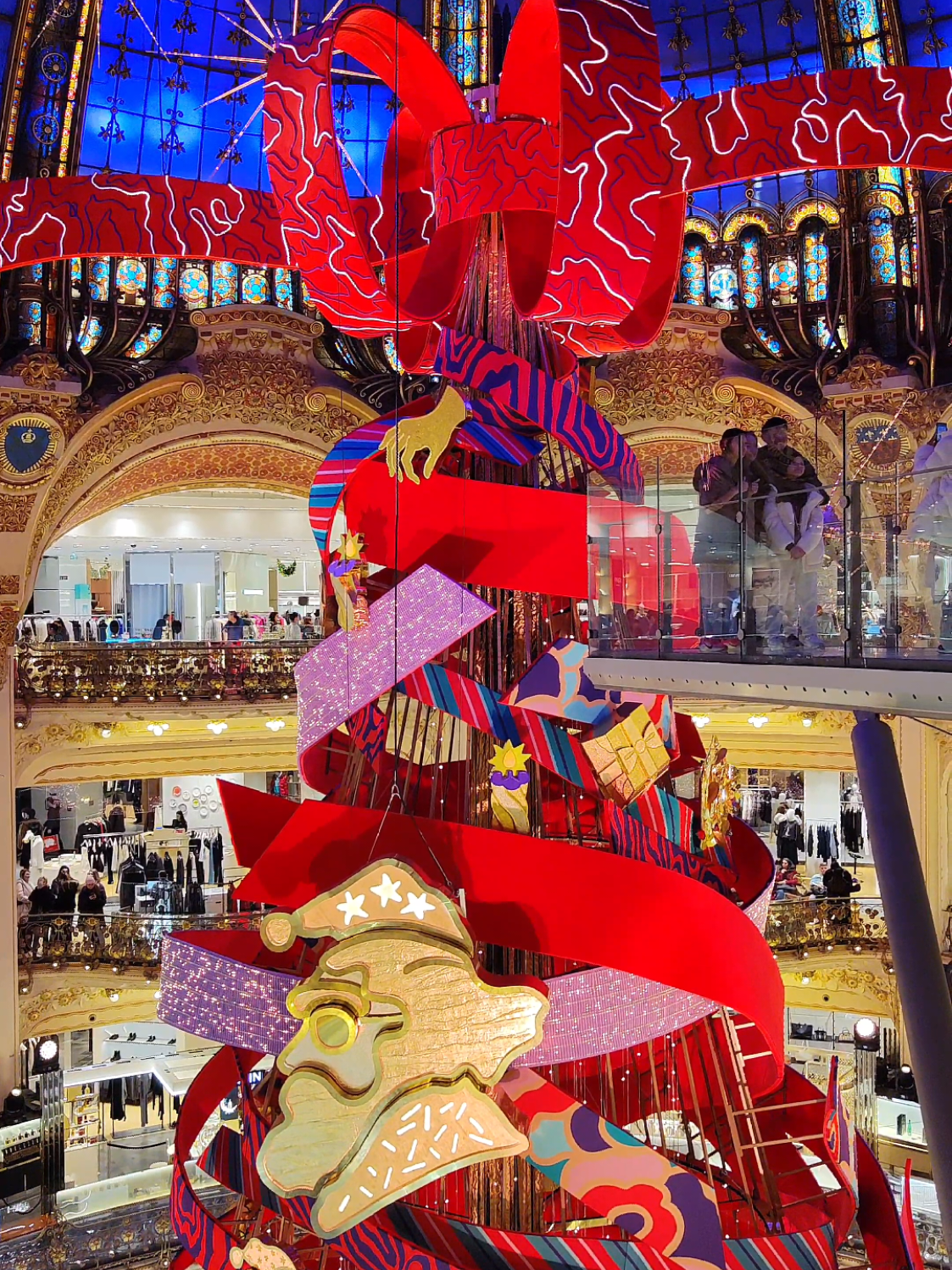 Paris Christmas 🎄 Magic - Galeries Lafayette Sapin de Noël 2025 France @Belle France @Belle France #viral #christmas #noel #paris #france 