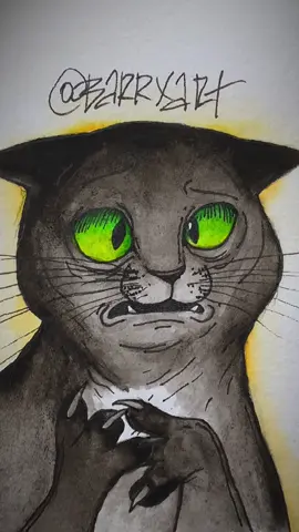 Тенька в беде..😫 ТГК: barrxat  Instagram: BarrxArt  #cat #art #drawing #painting #funny