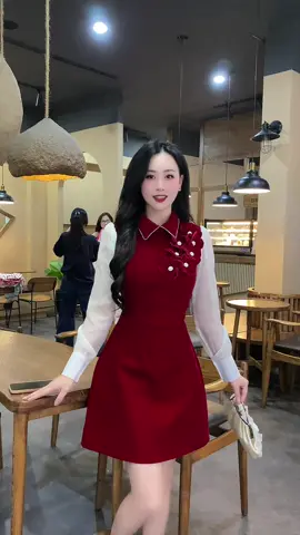 Váy Nhung thiết kế dáng A ngắn phối tơ. Tặng kèm hoa cài #vaythietke #damxinh #vaydep #vayxinhmoingay🎀 #OOTD 