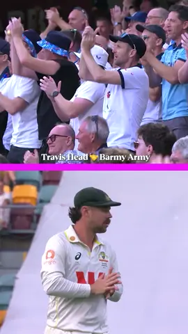 Just Travis Head getting involved with the Barmy Army 👏🏴󠁧󠁢󠁥󠁮󠁧󠁿 #theashes #ashes #cricket #cricketaustralia #cricketengland 