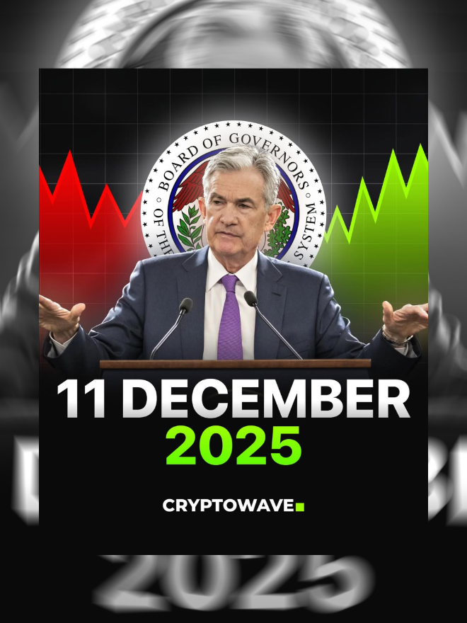 Awas guncangan market besar! Jerome Powell akan kembali bersabda dan menentukan suku bunga pada tanggal 11 Desember 2025. #cryptowave #cryptonews #fomc #thefed #jeromepowell 