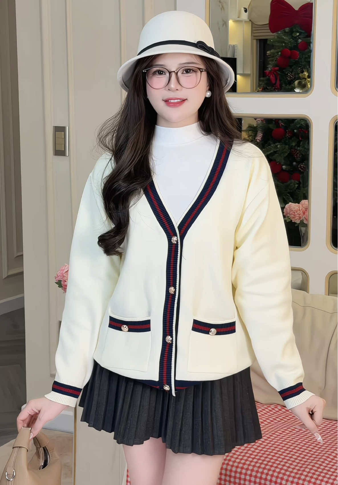 Áo len cardigan xinh iu #champhanreview #cardigan 