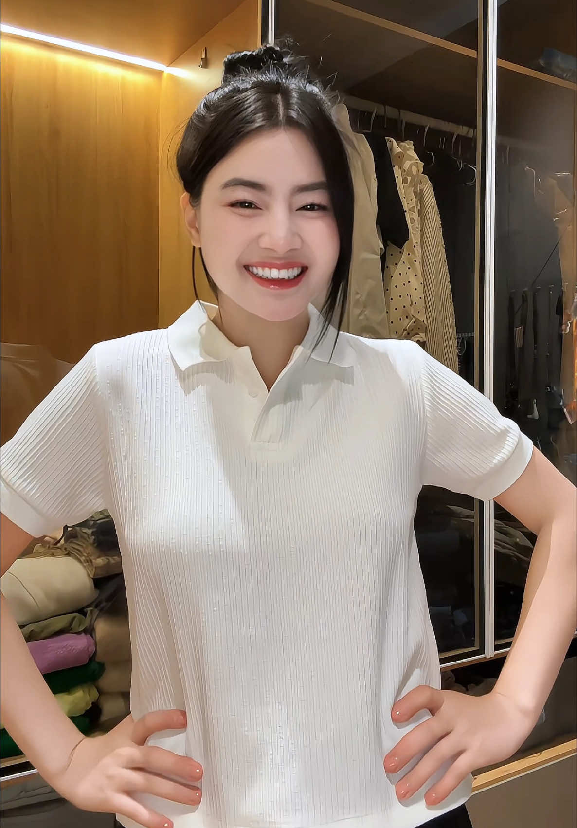 Áo polo style Hàn Quốc #xh #thoitrangnu #aopolo 