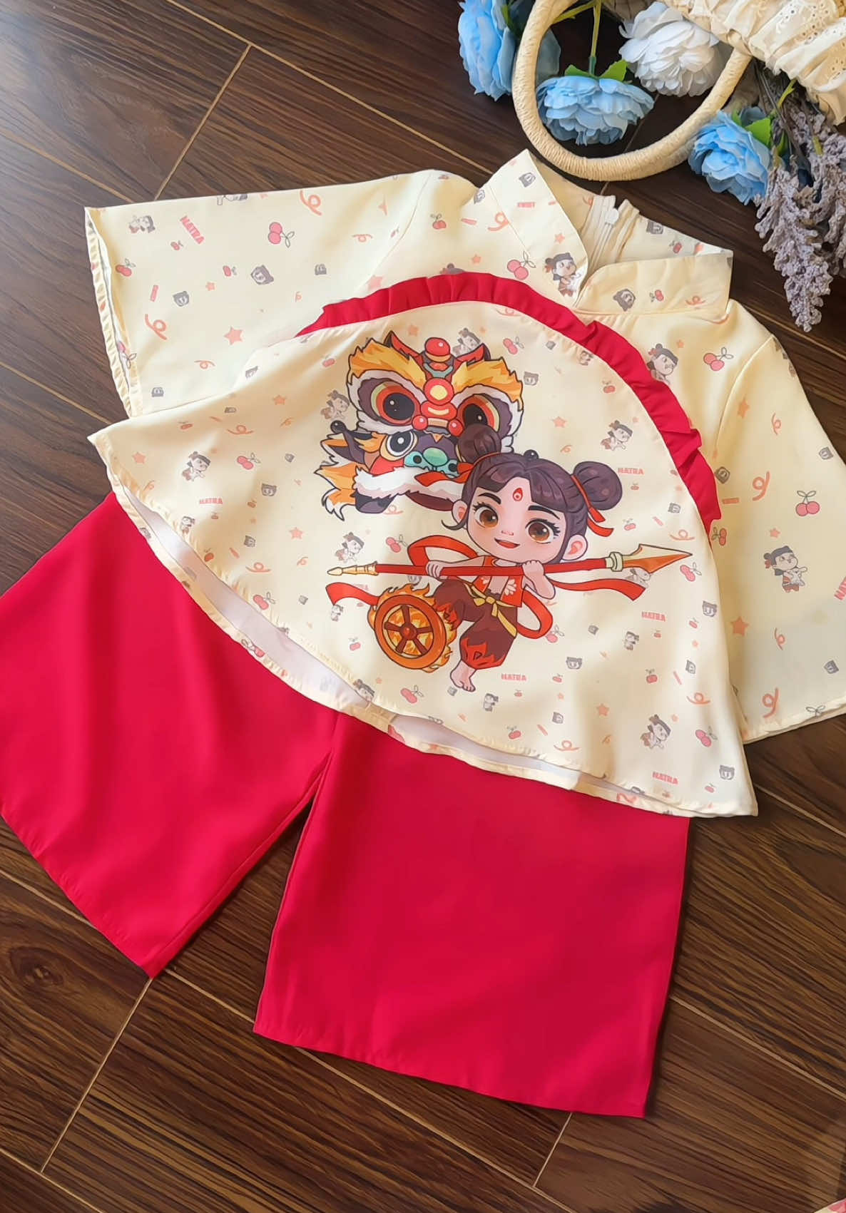 Áo dài cách tân lụa cho bé gái #aodai #aodaichobe #tiktok #xuhuong 