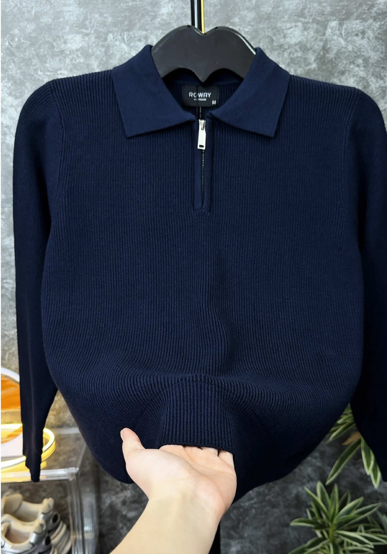 Áo len nam ROWAY Cổ bẻ kéo khoá chất len tăm dày dặn #xuhuong #xuhuongtiktok #aolennam 