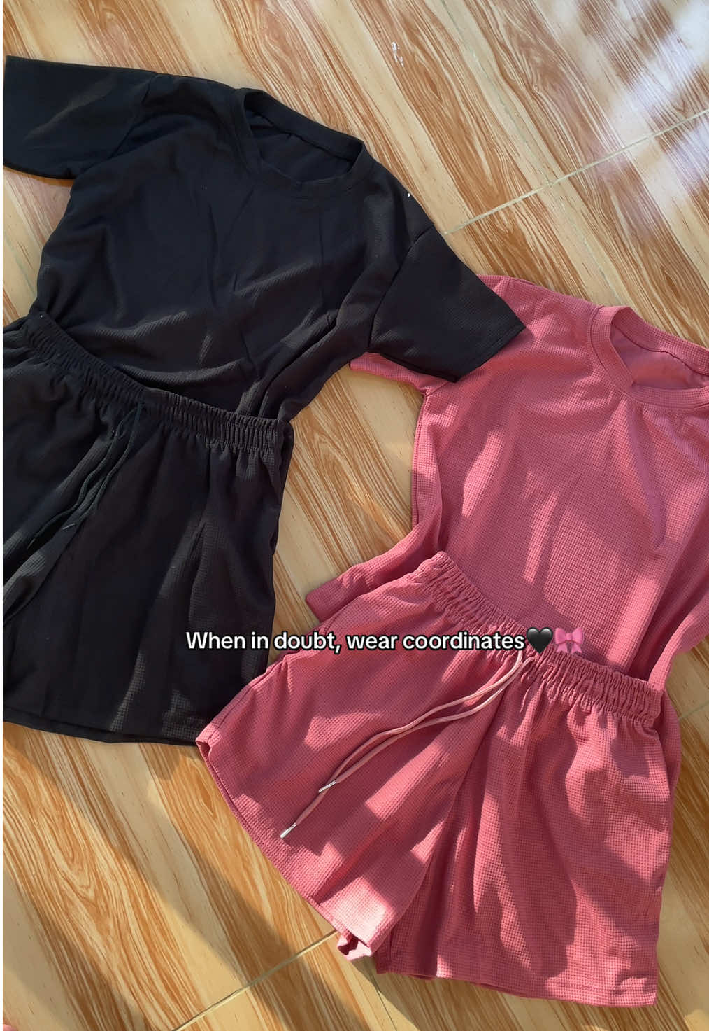 with 2 side pocket pa yan😚#terno #waffleterno #coordinates 