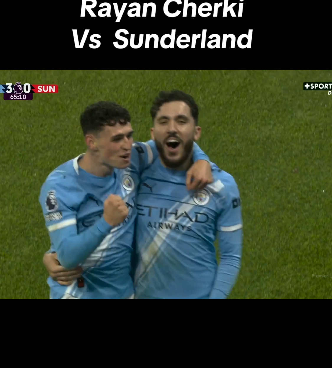 Rayan Cherki Vs Sunderland      #mancity #PremierLeague #ol #fyp #footballedits 