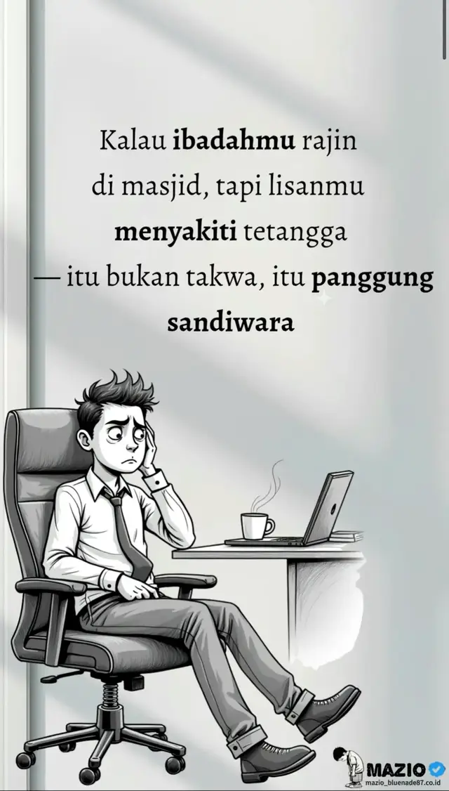 Kesalehan bukan di dahi yang hitam — tapi hati yang lembut. #karyawanmalang  #ikhlas #IbadahTanpaRiya #akhirat  #adab 