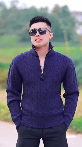 Áo len HALF ZIP  vặn thừng lôn