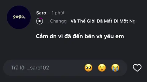 Cảm ơn vì đã đến bên và yêu em #_saro102 #lyrics #nhachaymoingay #xuhuong 