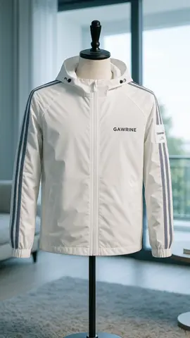 Áo khoác dù nam mã 10, áo gió nam màu trắng kẻ sọc chất liệu vải dù 2 lớp phong cách thời t... #thoitrangnam #xuhuong #viralvideo #aokhoacgio #aokhoac 