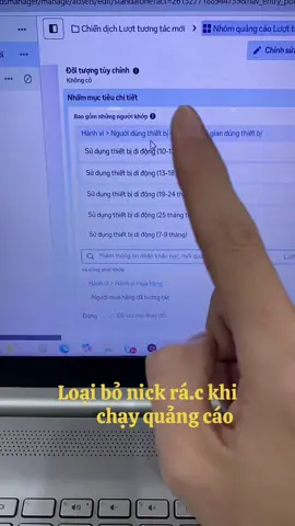 Loại bỏ nick rá.c khi chạy quảng cáo #changtraimarketing #quangcaofacebookhieuqua #chayquangcaofacebook #kinhdoanhonline 