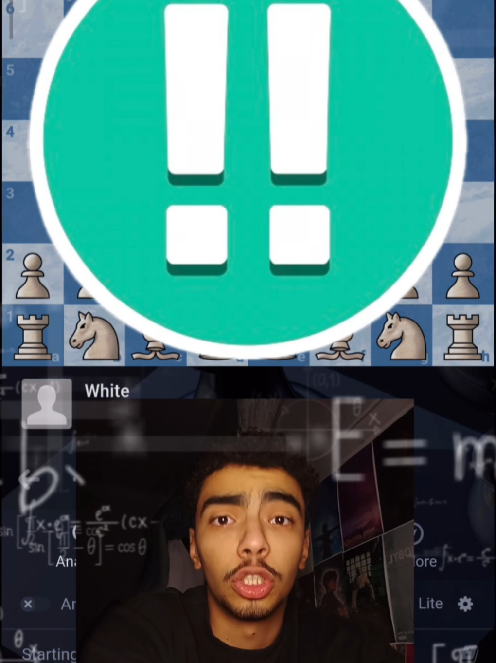 أجن افتتاح ف الشطرنج  #شطرنج #brilliant #chess 