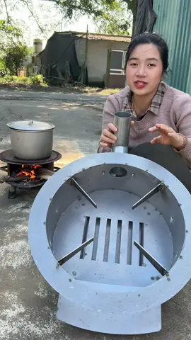 Bếp đun  củi cỡ to c50#trinhlunglinh3 #bepcui #xuhuongtiktok 