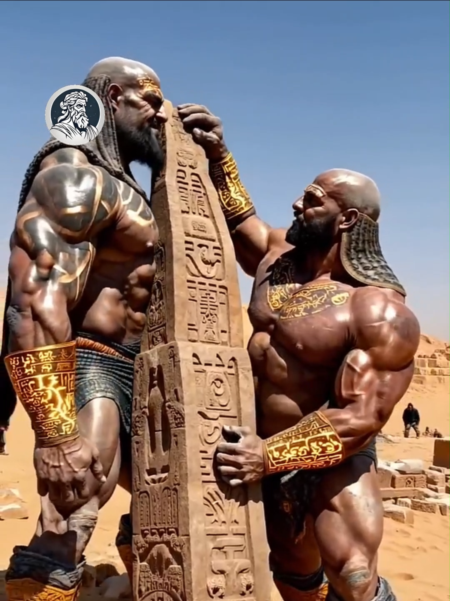 HOW THE PYRAMIDS WERE MADE #cadamitologia #fyp #ai #giants #egypt #desert #pyramids #alien