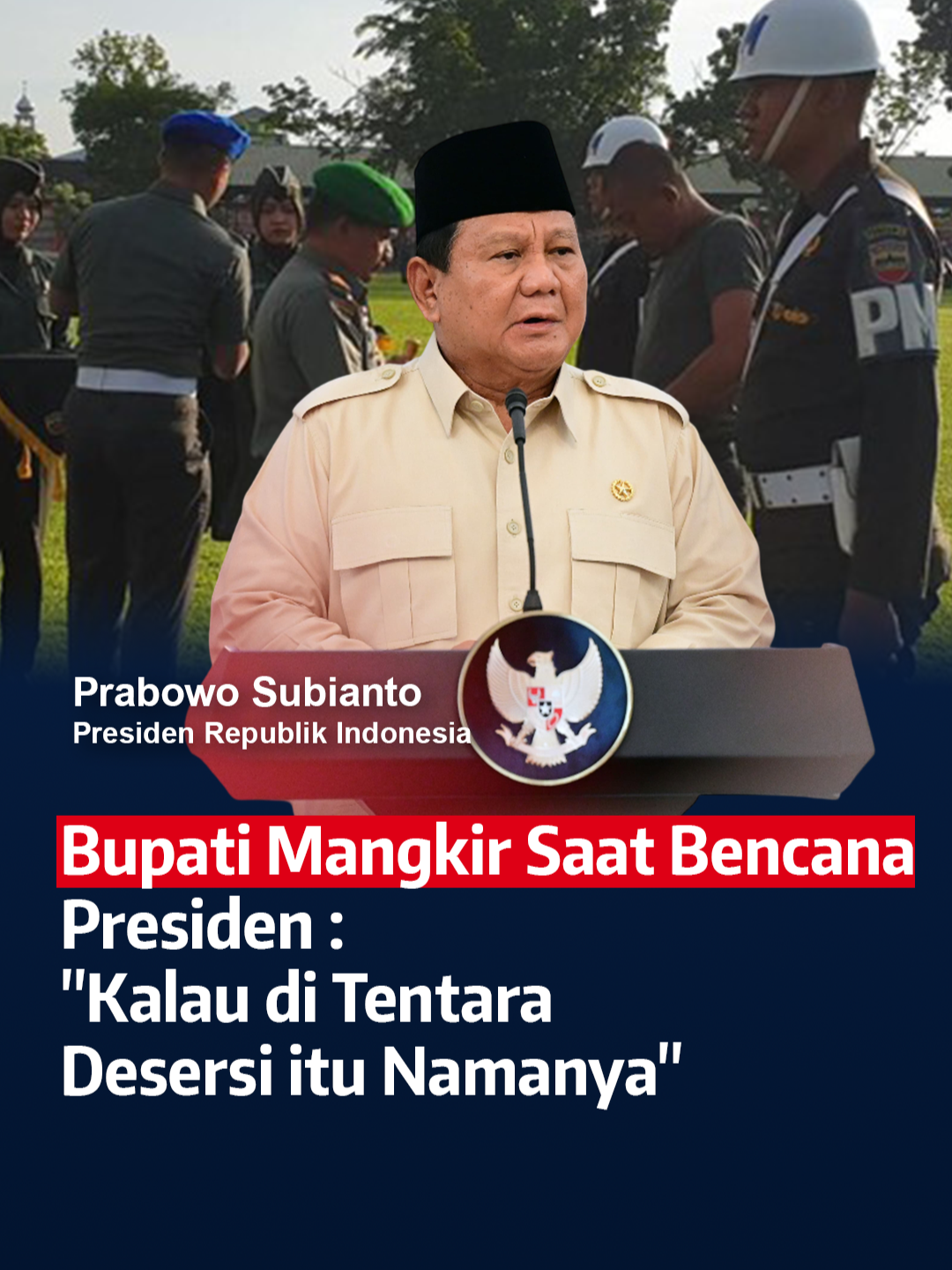 Presiden mengapresiasi kehadiran Bupati dalam rapat zoom koordinasi soal penanganan banjir dan longsor di Sumatera - Aceh.  Presiden perintahkan Menteri Dalam Negeri menindak tegas bupati yang meninggalkan daerahnya yang sedang mengalami bencana. Tanggung jawab seorang pemimpin adalah hadir di tengah kesulitan rakyat dan tidak boleh meninggalkannya. 