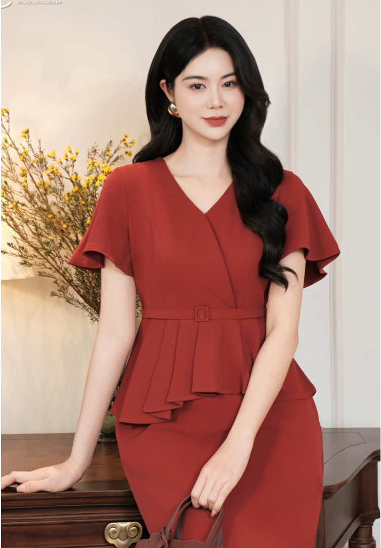 Đầm sang trọng dự tiệc #thieuhoa #thoitrangtrungnien #quatangme #damdutiec 