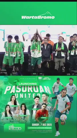 Suasana Launching Pasuruan United di Lapangan Dawuhan Sengon Kecamatan Purwodadi Kabupaten Pasuruan Jawa Timur, Minggu (7/12/2025) malam. Pasuruan United akan berlaga di Grup D Liga 4 #laskarsantrimbeling #pasuruanunited #launchingpasuruanunited 
