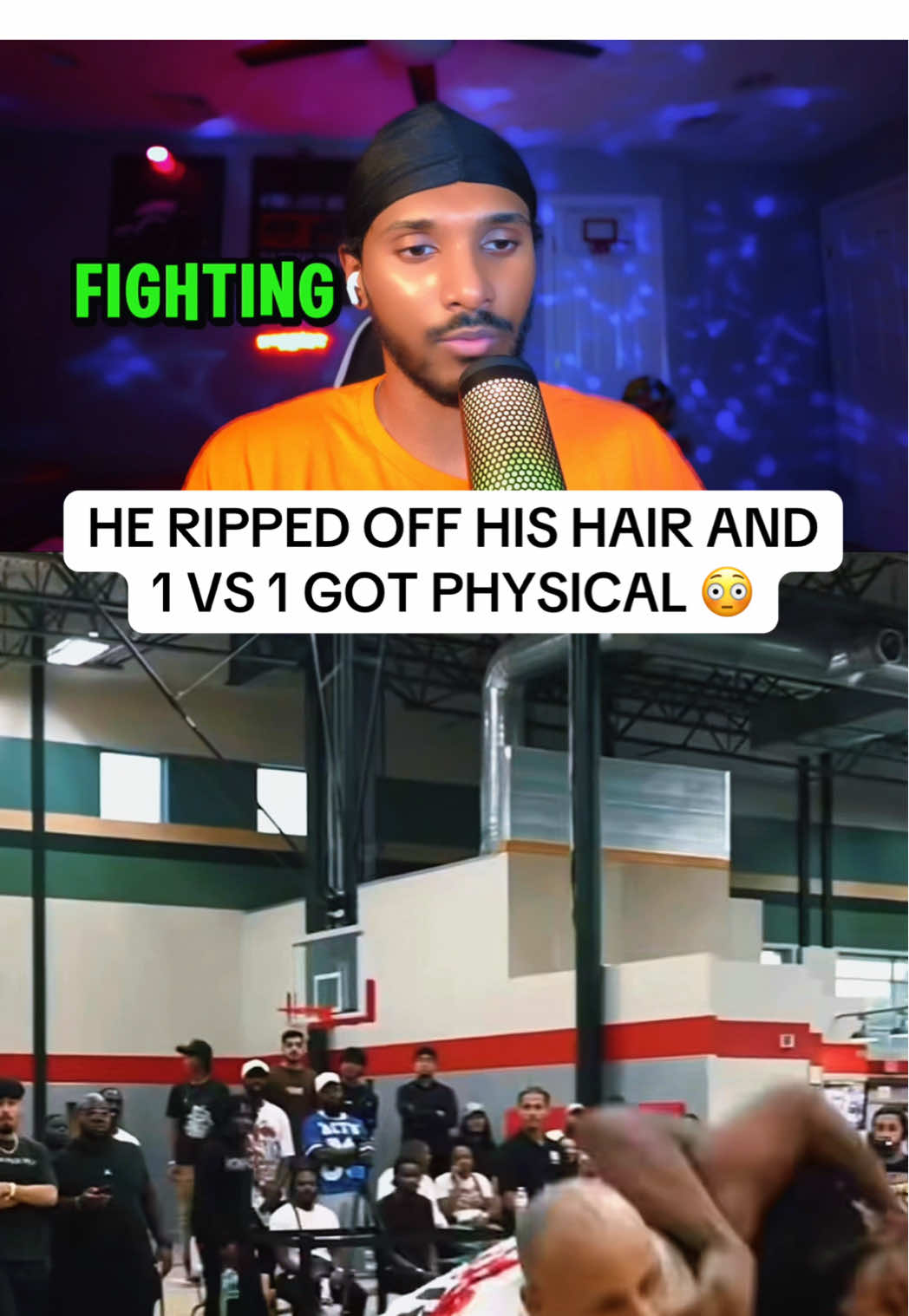 They were going at it 😮‍💨 #basketball #1vs1 #ballislife #tigerreacts #fyp 