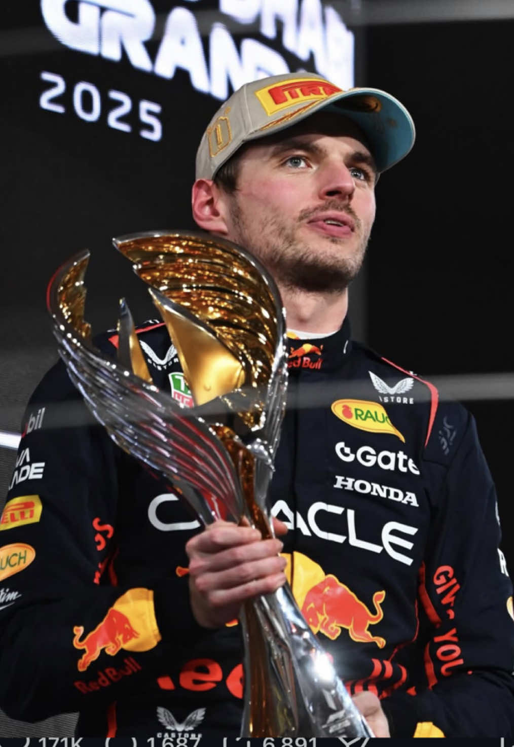 Gongrats to Lando. This was a tough season. Max was 2 points away from the unimaginable. A season to remember nonetheless. #maxverstappen #mv33 #formula1 #redbullracing #abudhabigp 