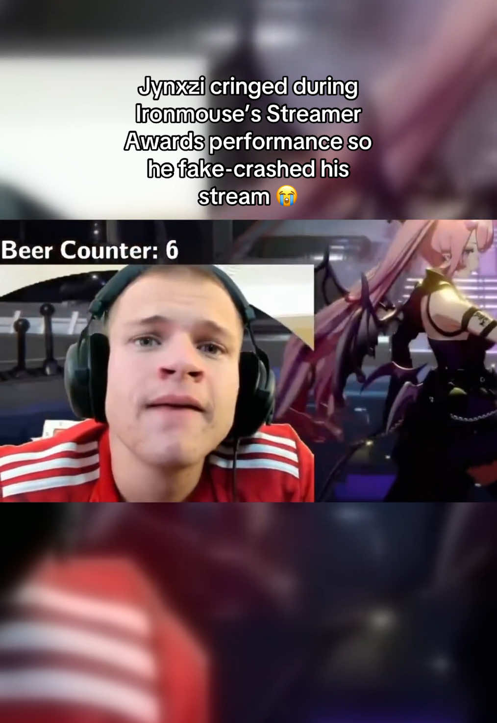 fake crash is insane 😭 #fyp #jynxzi #jynxziclips #foryoupage #thestreamerawards #ironmouse #jynxzifunnymoments 