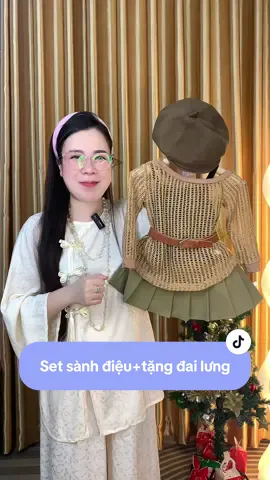 Sành điệu thì thôi rồi lun mom #xuhuong #setbegai #vaybegai #thoitrangchobe #thoitrangbegai 