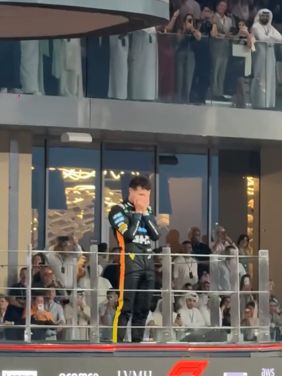 Lando Norris crying after becoming world champion #landonorris #mclarenf1 #abudhabi🇦🇪 #yasmarinacircuit 