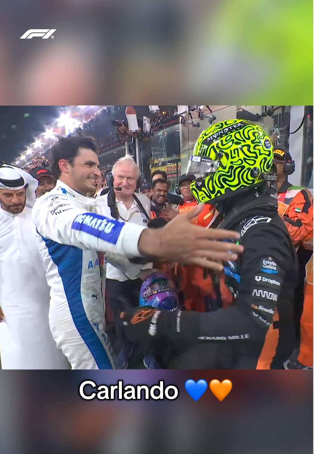 this moment was everythinggg 😭 #f1 #landonorris #carlossainz #abudhabigp 