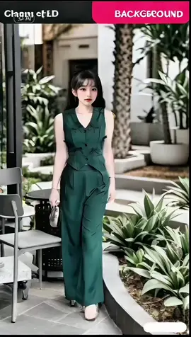 set bộ vest cổ V áo sát nách đính nơ kèm quần xuông ống rộng tôn dáng#vivishop #xuhuong #xuhuongtiktok #thoitrangnu #thoitrang 