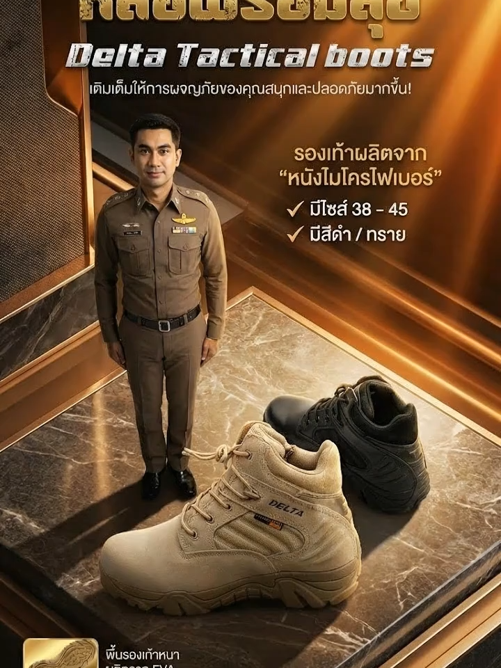 ลุยทุกสถานการณ์ จบที่คู่นี้! โคตรทน โคตรเท่ ต้องจัดแล้วป่ะ? #รองเท้ายุทธวิธี #TacticalBoots #รองเท้าบูท #สายลุย #แฟชั่นทหาร