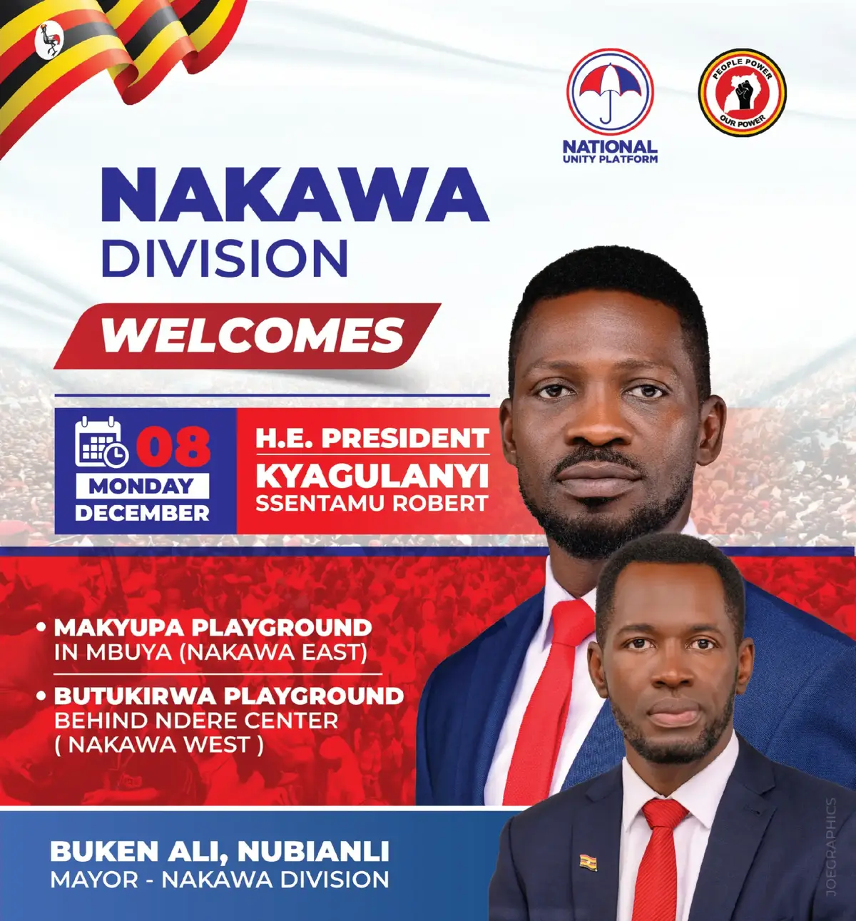 Yhe President H.E Kyagulanyi Ssentamu Robert @Bobi Wine  sets off from the National Unity Platform School Of Leadership in Kamwokya at exactly 11:00 a.m. Let's make this memorable. #protestvote2026#viral_video #FreeAllPoliticalPrisonersinUganda #fyp 