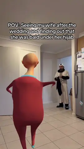 Seeing your wife without hijab for the first time 😆 | Credits to: @𝑴𝒊𝒏𝒊🇧🇩 #muslim #marriage #wife 