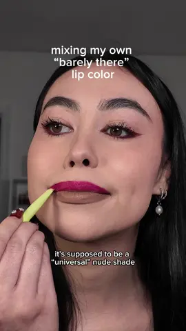 Undertone and skin depth really changes how colors look on you! The original Pillow Talk was too orange, Pillow Talk Fair was super light and washed me out, so I prefer a shade closer to Pillow Talk Medium, but still light enough to look “barely there” using @🇬🇧MADEBYMITCHELL🇬🇧 Cupid case palettes #colormixing #lipcolor #nudelip #pillowtalklipstick #mlbb