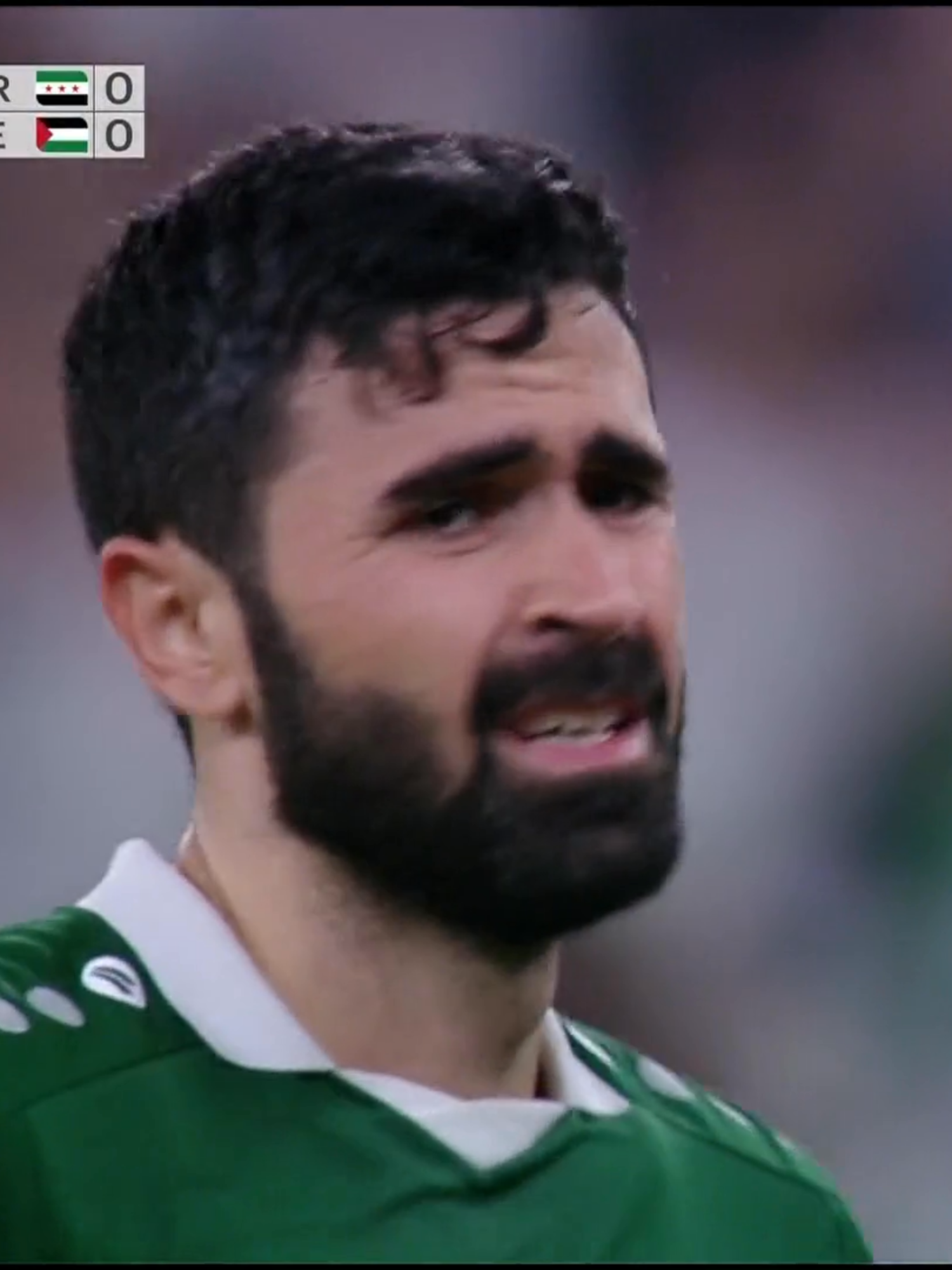 تمويه رائع من المواس وخربين يسددها لكن الكرة خارج المرمى ✨ #سوريا_فلسطين  #كأس_العرب 🏆 #FIFAArabCup