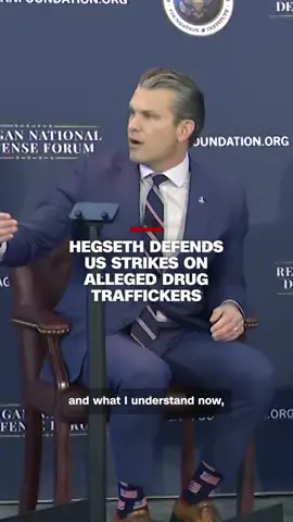 Defense Secretary Pete Hegseth defended the Trump administration’s military actions against alleged drug boats in the Caribbean during remarks at the Reagan National Defense Forum on Saturday. #CNN #News #Politics