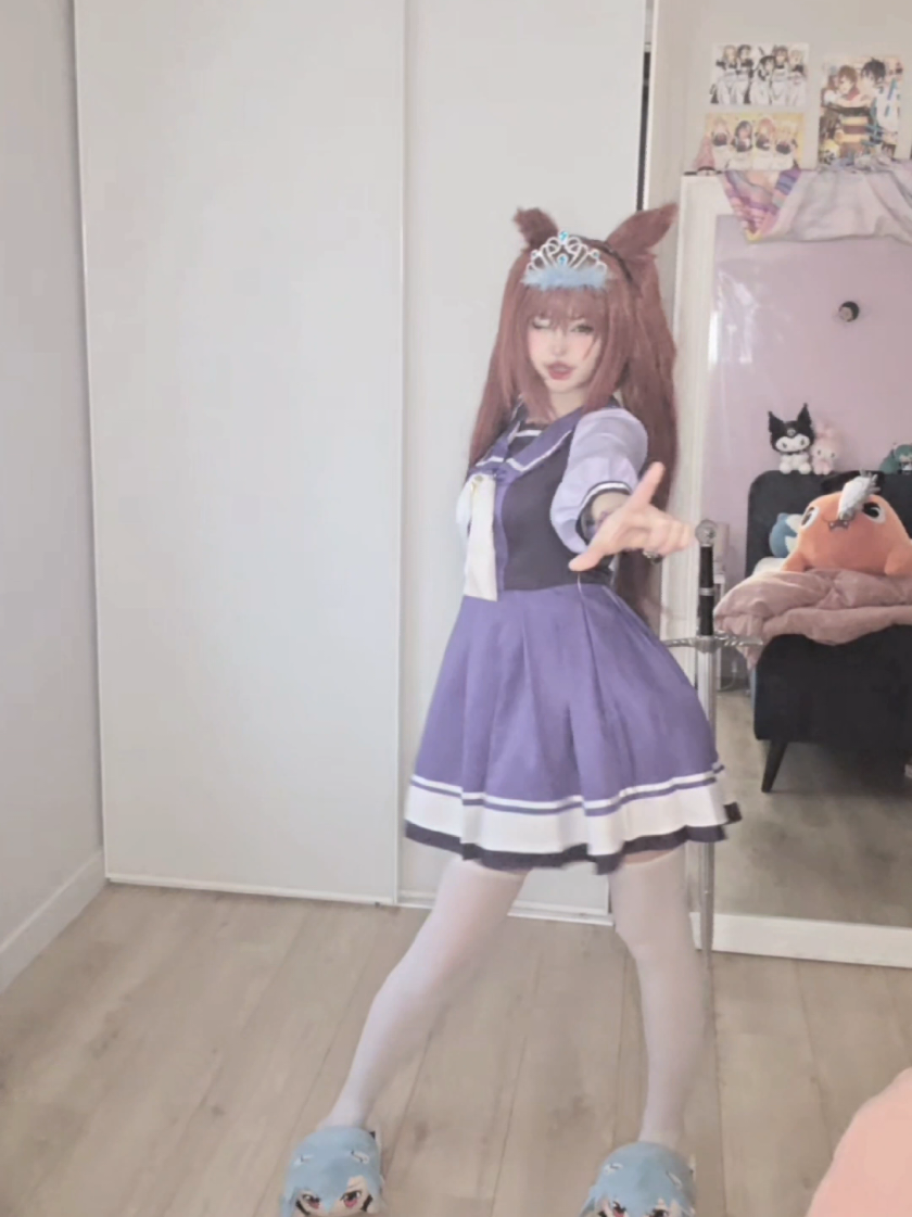 umamusume rap !! 🐴💙  #umamusume #umamusumecosplay #daiwascarlet #umamusumeprettyderby #cosplaygirl 