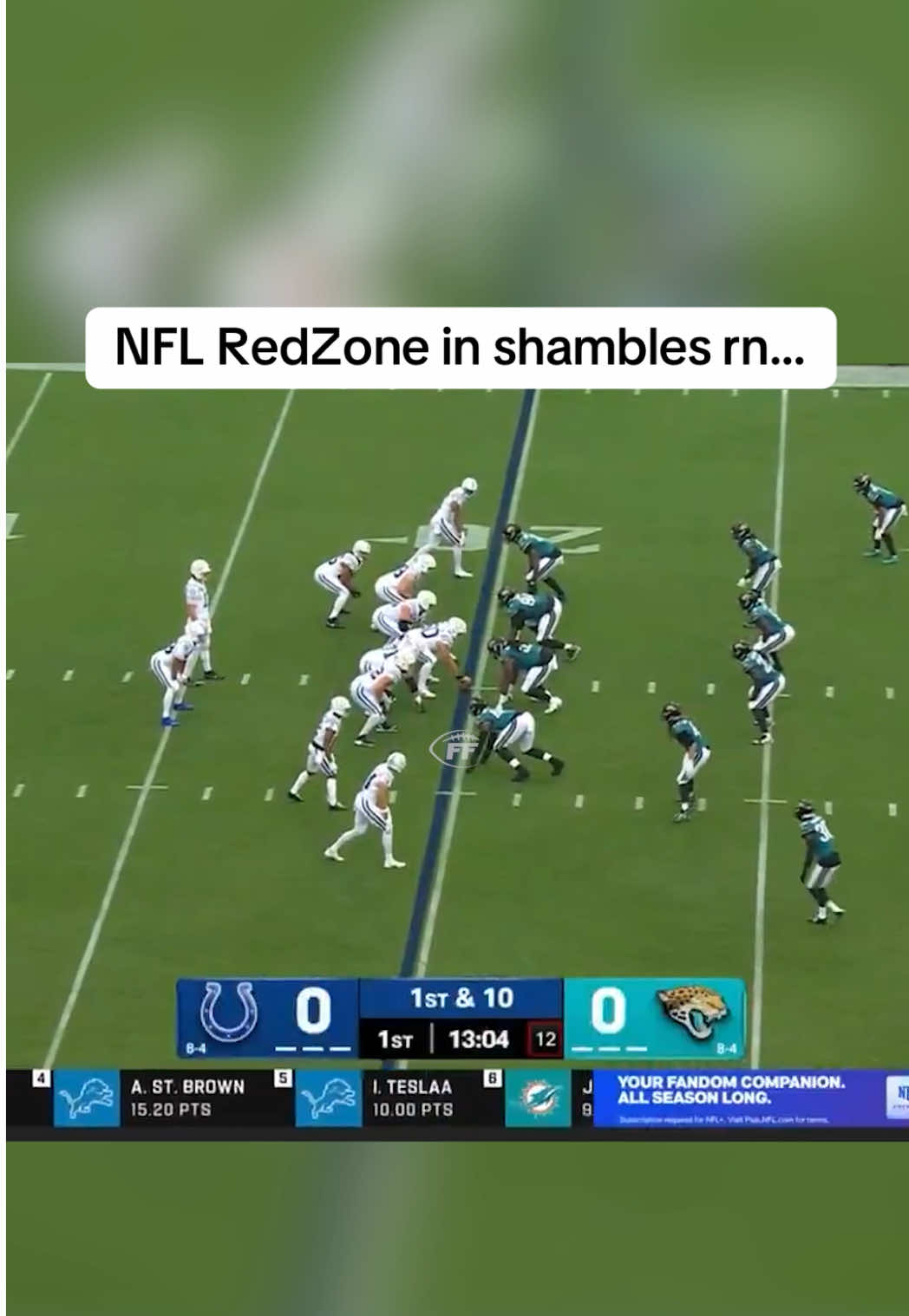 Should’ve never added commercials 🤷🏻‍♂️  #nflredzone #nflnews #colts #technicaldifficulties 