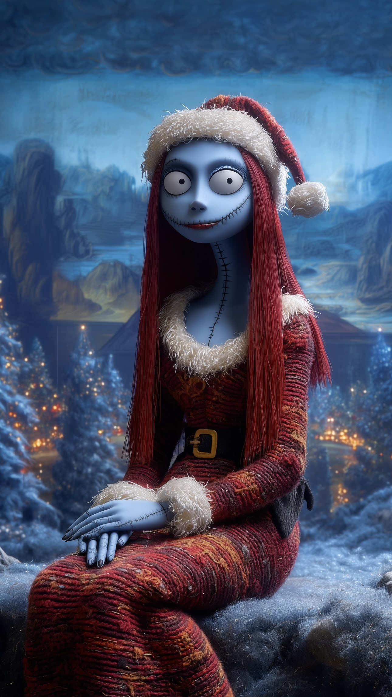 When art blends with Tim Burton during the Christmas season 🎄 #creepyai #christmas #TimBurton #nightmarebeforechristmas #xmas 