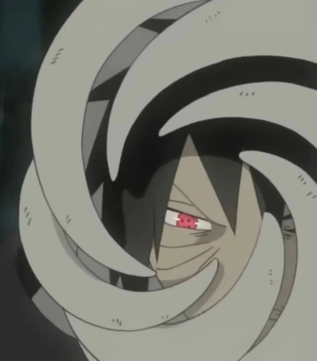 The Mangekyō Sharingan (万華鏡写輪眼, literally meaning: Kaleidoscope Copy Wheel Eye) is an advanced form of the Sharingan that has only been activated by a handful of Uchiha when enduring a traumatic enough experience.[1] They are noted to be the 
