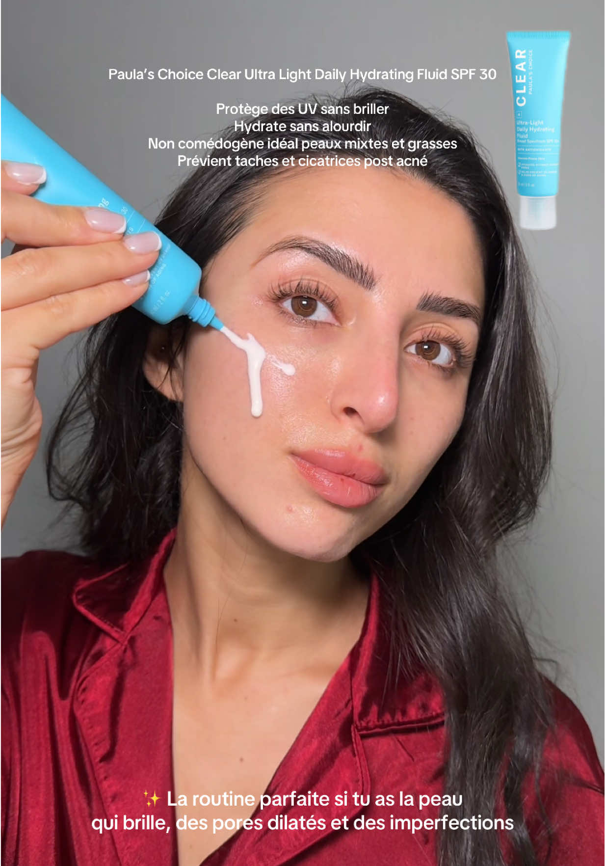 Cette  routine est parfaite pour les peaux mixtes à grasses qui ont des pores dilatés, des imperfections, des rougeurs et des petites marques post acné. Elle aide à réguler le sébum, lisser la texture, calmer les inflammations et uniformiser le teint 🤍 Produits utilisés : @Paula’s Choice FR  Paula’s 2% BHALiquid Exfoliant Paula’s  10% Niacinamide Booster Paula’s 10% Azelaic Acid Booster Paula’s Choice Clear Ultra Light Daily Hydrating Fluid SPF 30 #skincareroutine #skincaretips #produitsofferts #paulaschoicevietnam #skintok 