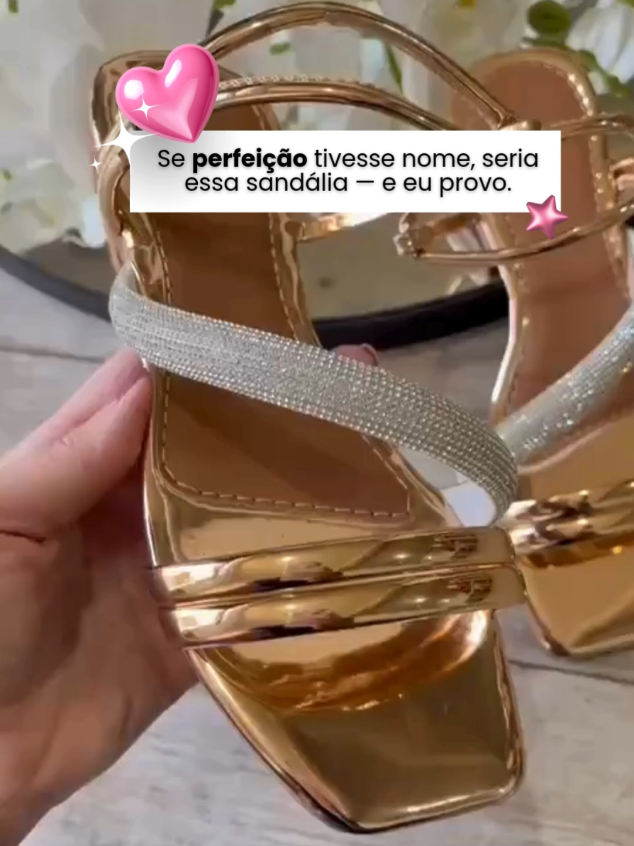 Sandália Feminina Rasteirinha Strass Rasteira Plana Com Brilho Confortável Lançamento 