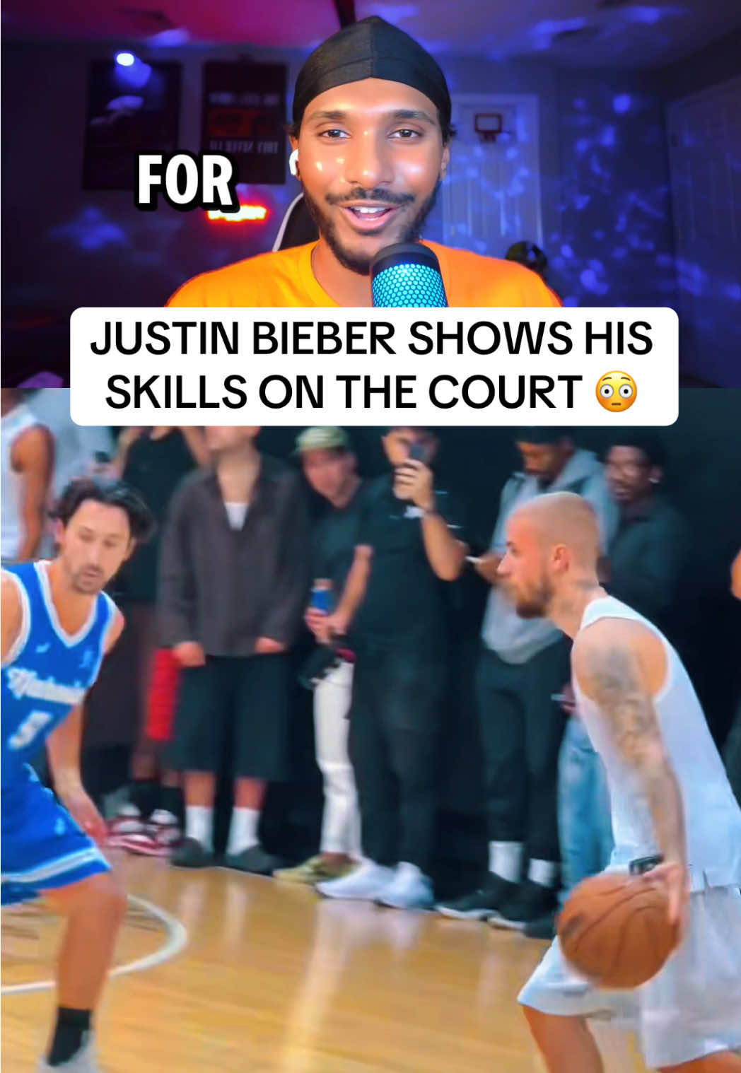 Would you be able to guard JB on the court? 👀  🎥: @daydayred #justinbieber #basketball #ballislife #tigerreacts #fyp 