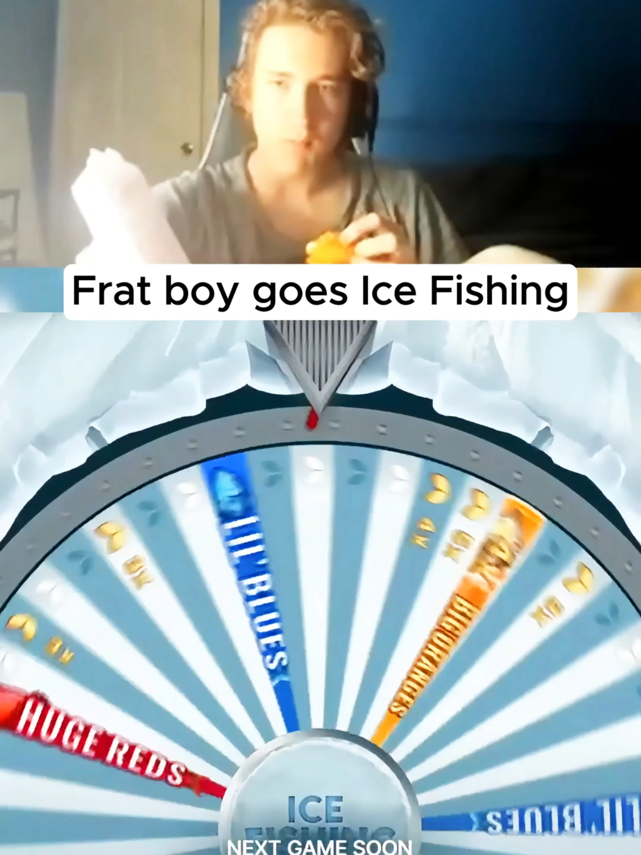 Frat boy goes Ice Fishing #kickstreaming #icefishing #kick #streaming