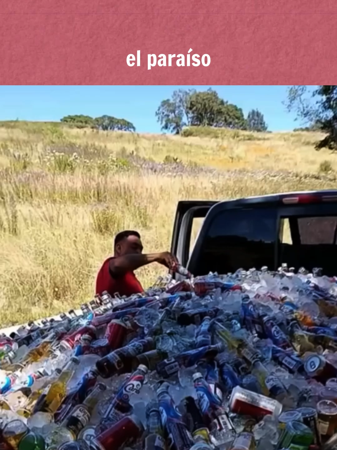 faltan más latas, y hielo a