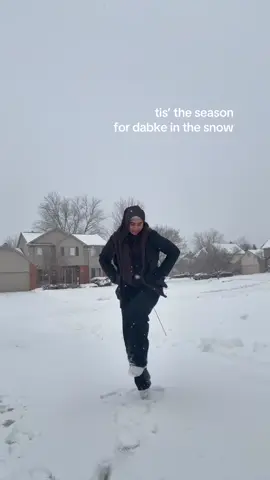 here some dabke with a little side of snow 😁❄️  #fyp #viral #dabke #dance #ArabTikTok 